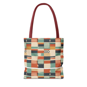Aztec Patchwork Tote Bag – Boho Geometric All-Over Print Tote