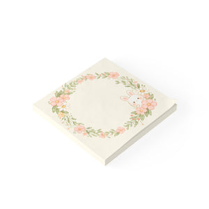 Floral Bunny Wreath Post-it Note Pad