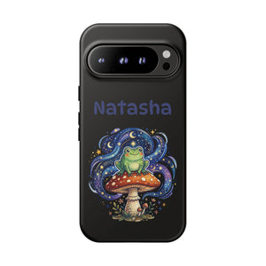 Personalized Frog on Mushroom Tough Phone Case