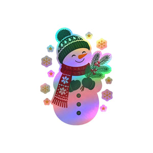 Snowman christmas kiss-cut vinyl decal - home decor decals