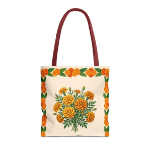 Sparse dark foliage pushes the blooms forward on this DipaliZ bag