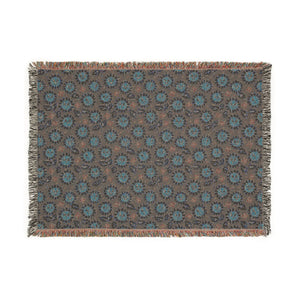 Boho Floral Woven Blanket