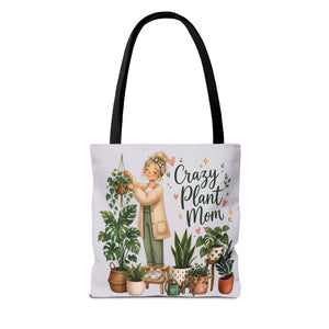 Crazy Plant Mom Tote Bag — Plant Lover Canvas Tote