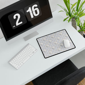 Floral Moon Pattern Desk Mat — Large Decorative Mousepad for Home Office