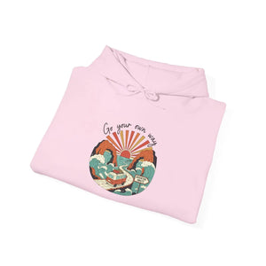 Vintage coastal sunset graphic hoodie - hoodies