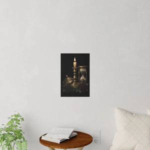 Vanitas style lighting in the DipaliZ Victorian hourglass artwork
