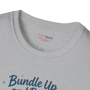 Bundle Up and Brave the Cold T-Shirt — Winter Mountain Pine Graphic Tee