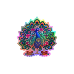 Peacock mandala kiss-cut vinyl decal - home decor decals