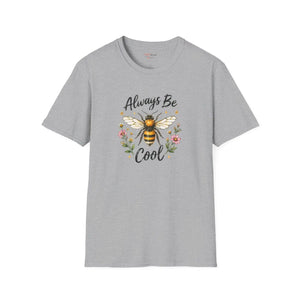 Bee Graphic T-Shirt — "Always Be Cool" Floral Honeybee Tee