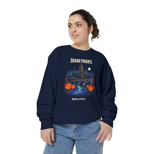 Grand frights halloween garment-dyed sweatshirt - sweatshirts
