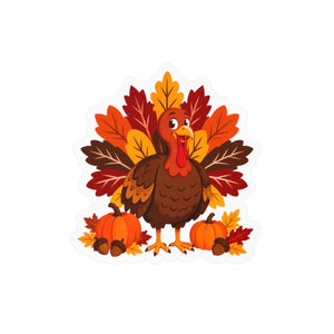 Thanksgiving turkey kiss-cut vinyl decal - home decor decals