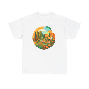 Beautiful landscape in a circle, Unisex Heavy Cotton Tee