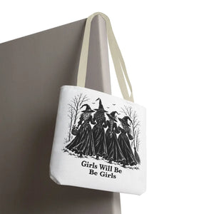 Witch Sisters Tote — “Girls Will Be Girls” Halloween Tote Bag