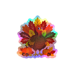 Thanksgiving turkey kiss-cut vinyl decal - home decor decals