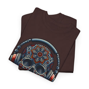 Skull with headphones, Unisex Heavy Cotton Tee