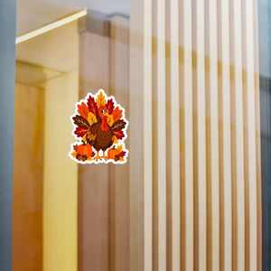 Thanksgiving turkey kiss-cut vinyl decal - home decor decals