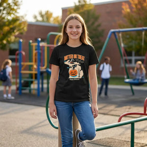 Kids halloween “mitten or treat” pumpkin michigan t-shirt - t-shirts