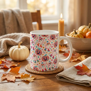 Colorful disco unicorn ceramic mug - mugs