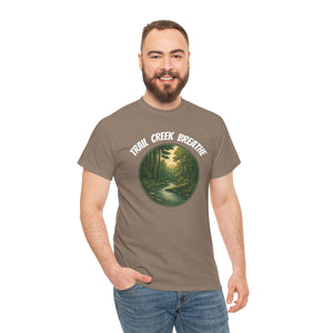 A creek in the woods, Unisex Heavy Cotton Tee