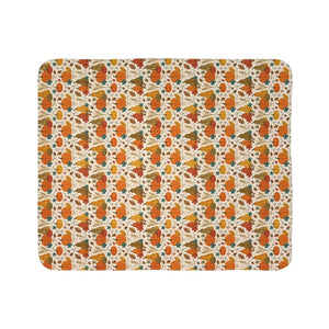 Autumn Pumpkin Patch Sherpa Blanket