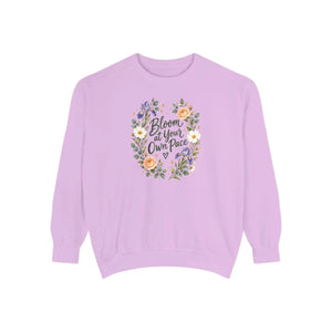 DipaliZ floral sweatshirt offered in four colorways including Orchid