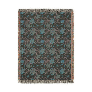 Boho Floral Woven Blanket – Cozy Southwestern Throw for Living Room & Bedspread