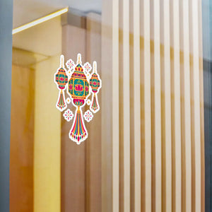 Colorful diwali lantern kiss-cut vinyl decal - home decor decals