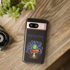 Personalized Frog on Mushroom Tough Phone Case