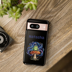 Personalized Frog on Mushroom Tough Phone Case