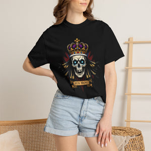 Skull Crown Graphic T-Shirt — 'Rex Mori' Vintage Pirate Skull Tee