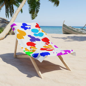 Paint splats Beach Towel
