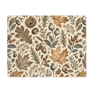 Autumn woodland leaves and acorns placemat - placemats