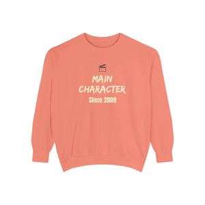 DipaliZ personalized Main Character garment-dyed sweatshirt - 80% ring-spun cotton with 20% polyester