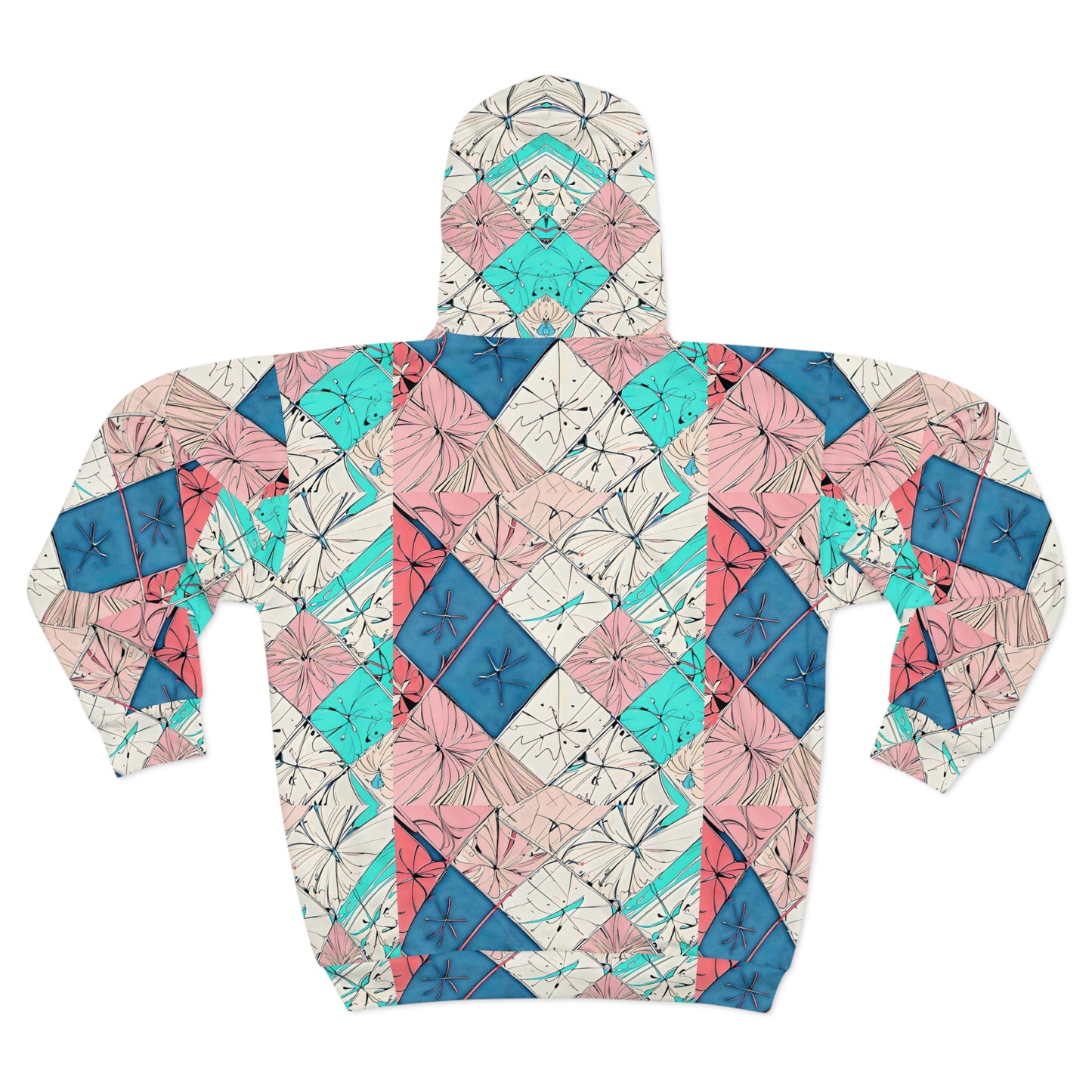 Dive Into Style with the Cozy Unisex Abstract Zip Hoodie