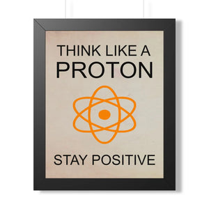 Be positive framed vertical poster - posters