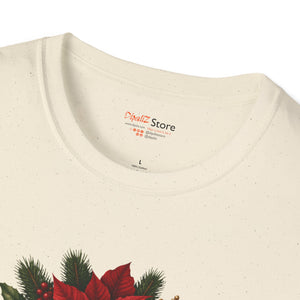 Christmas Poinsettia Floral T-Shirt