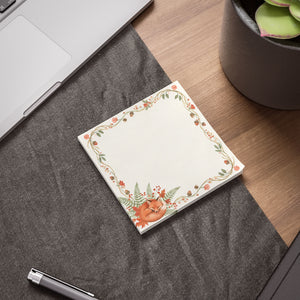 Autumn Fox Floral Post-it Note Pads