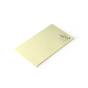 Eucalyptus sprig corner post-it note pads | floral sticky notes - notebooks & notepads