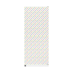 Floral teardrop wrapping paper roll, pastel flowers gift wrap