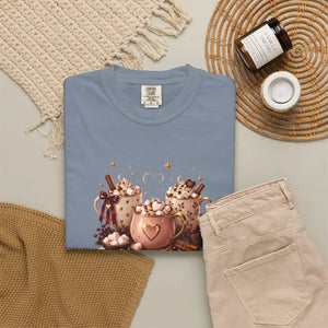 Hot cocoa bears garment-dyed t-shirt - t-shirts