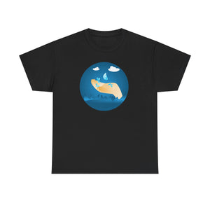 A globe with water, Unisex heavy cotton tee