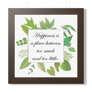 Happiness quotes framed vertical poster - posters