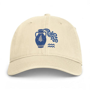 DipaliZ Aquarius zodiac cap showing its unstructured six-panel crown