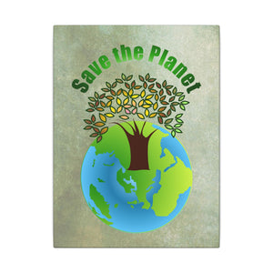 Save the planet, Matte Canvas, Stretched, 0.75"