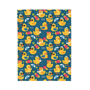 Rubber Duck Swim Velveteen Plush Blanket — Cozy Baby & Kids Throw