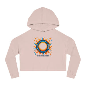 Out of office in orbit celestial sun cropped hoodie - sweatshirts