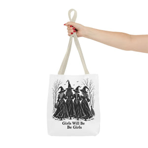 Witch Sisters Tote — “Girls Will Be Girls” Halloween Tote Bag