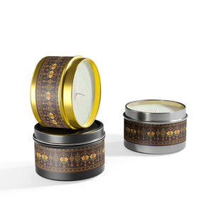 Boho Lotus Pattern Tin Candle