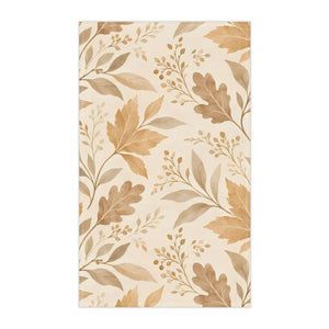Soft bleeding watercolor edges on leaves printed across a DipaliZ towel