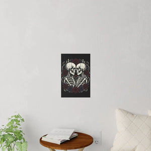 12 by 18 inch DipaliZ skull and roses decal for a gothic bedroom